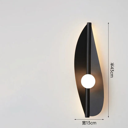 Blatt-LED-Wandleuchte – Art-déco-Nachttischleuchte