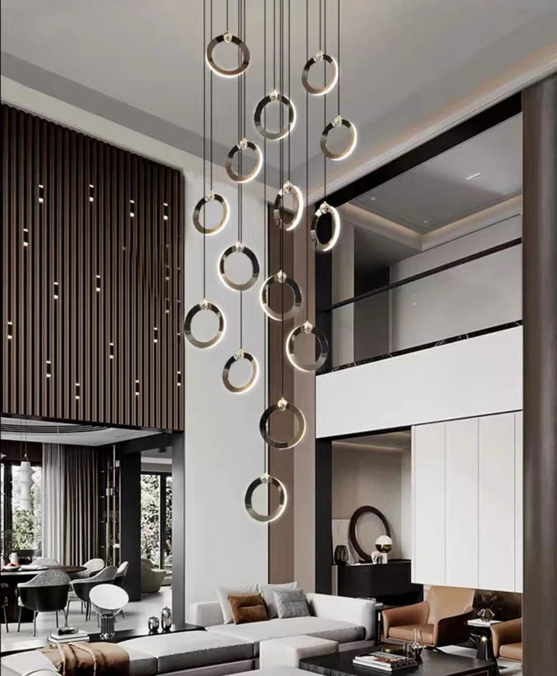 Octo - Modern LED Pendant Light Chandelier for Living Room and Staircase