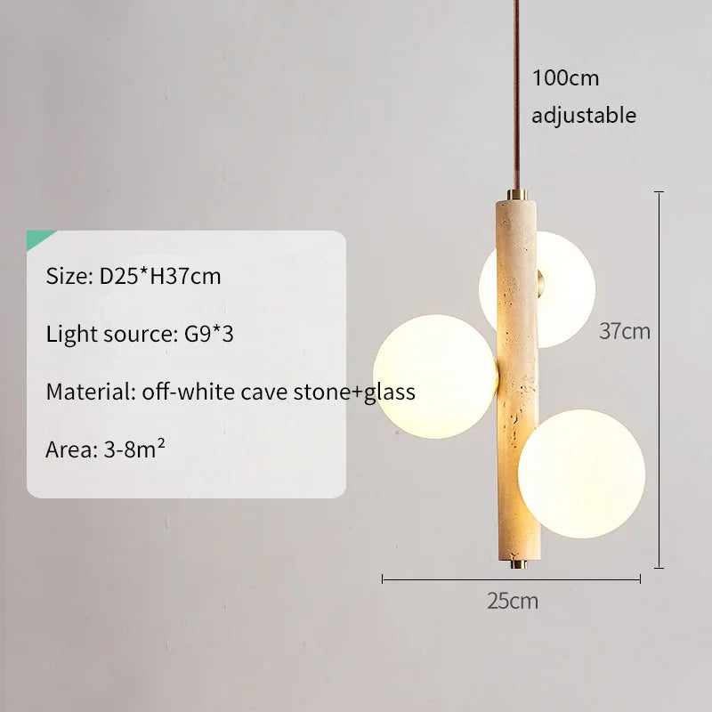 LED-Pendelleuchte im Höhlenstein-Stil – Moderner nordischer Stil