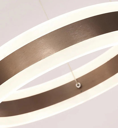 Modern LED Ring Chandelier - Multi-Tier Pendant Light