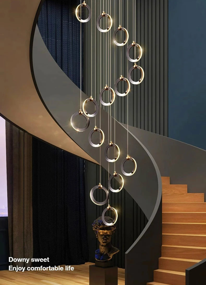 Octo - Modern LED Pendant Light Chandelier for Living Room and Staircase