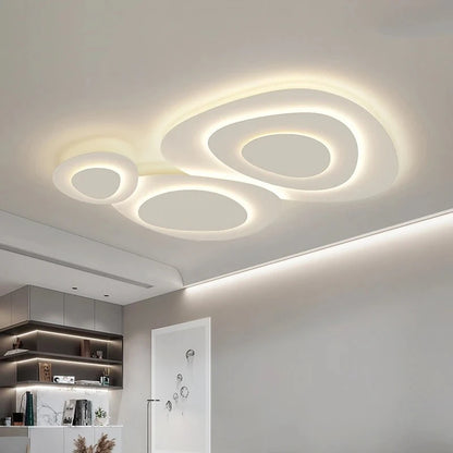 Modern White LED Ceiling Light - Minimalist Flush Mount Lamp