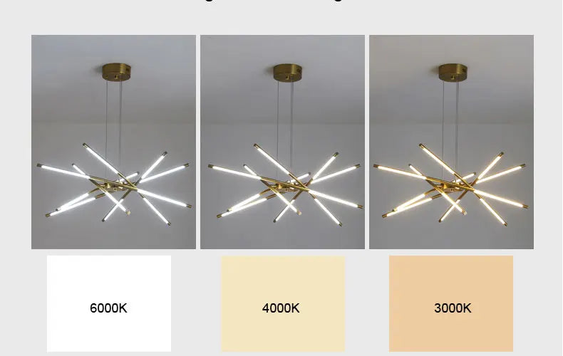 LED Tube Hanglamp - 12 Lichts - Zwart