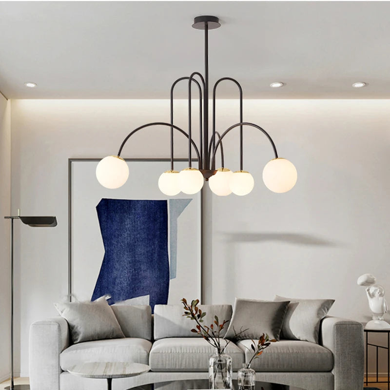 LED Pendant Light Diva - Glass Ball Chandelier