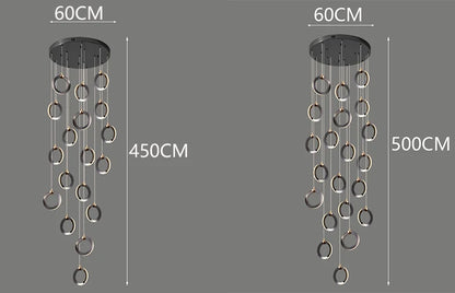 Octo - Modern LED Pendant Light Chandelier for Living Room and Staircase