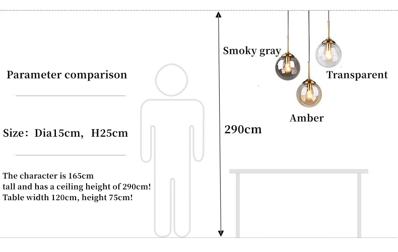 Nordische Glaspendelleuchte – Moderner LED-Kronleuchter für Wohn- und Esszimmer