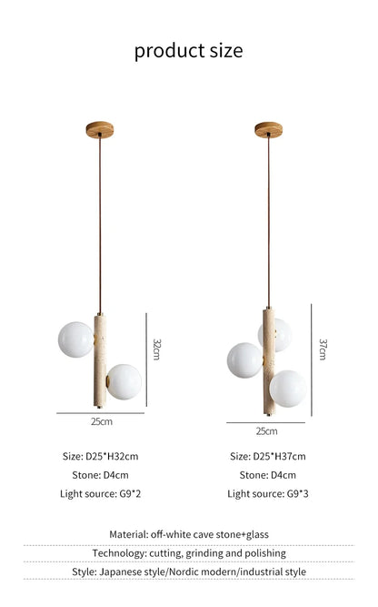LED-Pendelleuchte im Höhlenstein-Stil – Moderner nordischer Stil