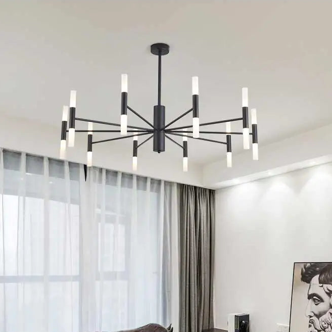 Moderne Nordic Design LED Hanglamp - G4 Kroonluchter Zwart/Goud