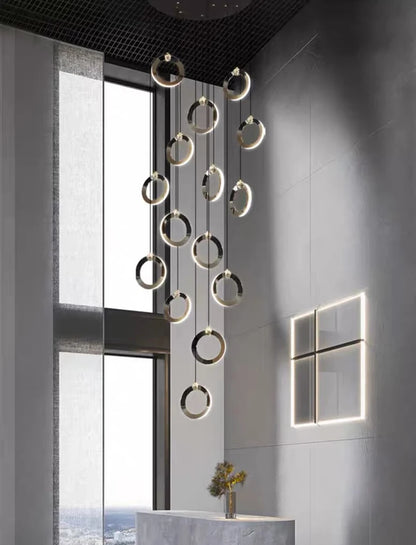 Octo - Modern LED Pendant Light Chandelier for Living Room and Staircase