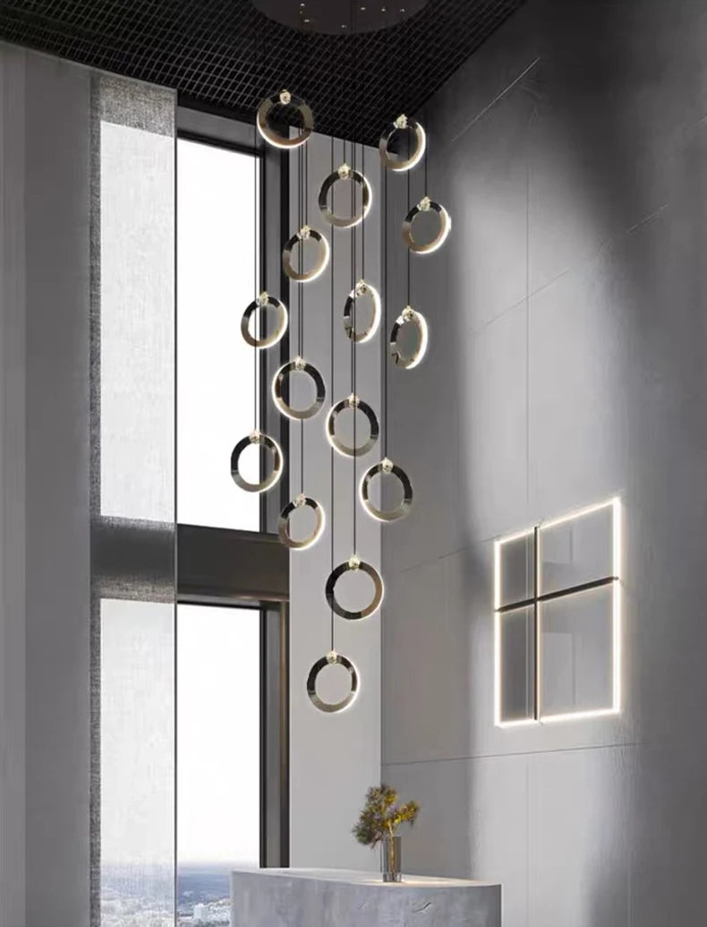 Octo - Modern LED Pendant Light Chandelier for Living Room and Staircase