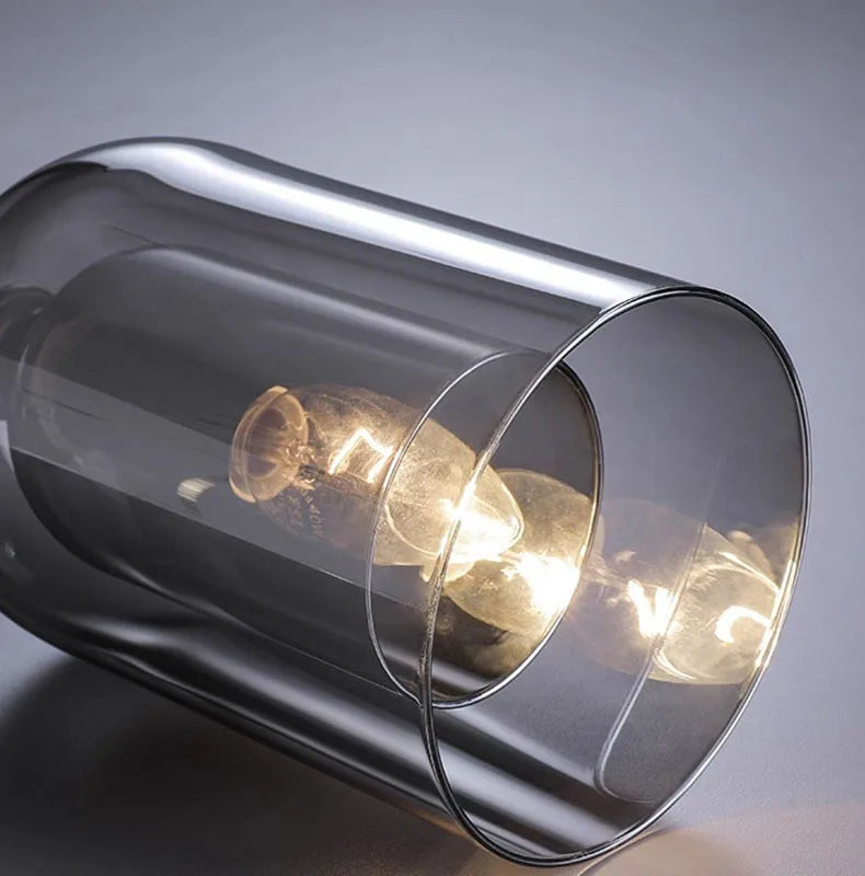 Moderne Pendelleuchte – Glas & Eisen, 1 oder 3 Köpfe, dimmbar