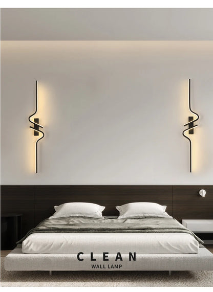 Modern LED Wall Lamp – Minimalist Strip Sconce For Bedside