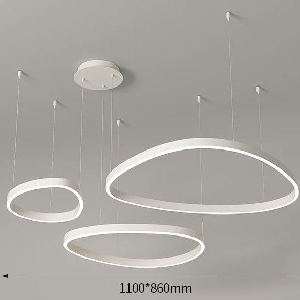 LED Ring Chandelier - Modern Pendant Light for Living Room, Bedroom & Dining Room