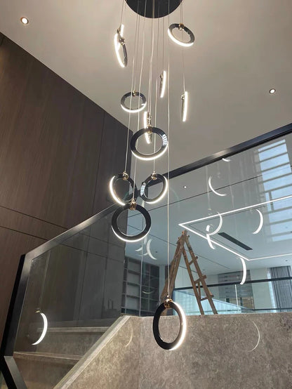 Octo - Modern LED Pendant Light Chandelier for Living Room and Staircase