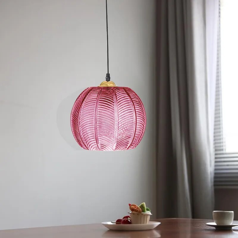 Wagner - Glass Pendant Light Leaf Pattern