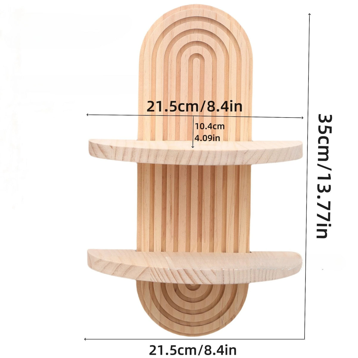 Boho-Wandregal aus Holz