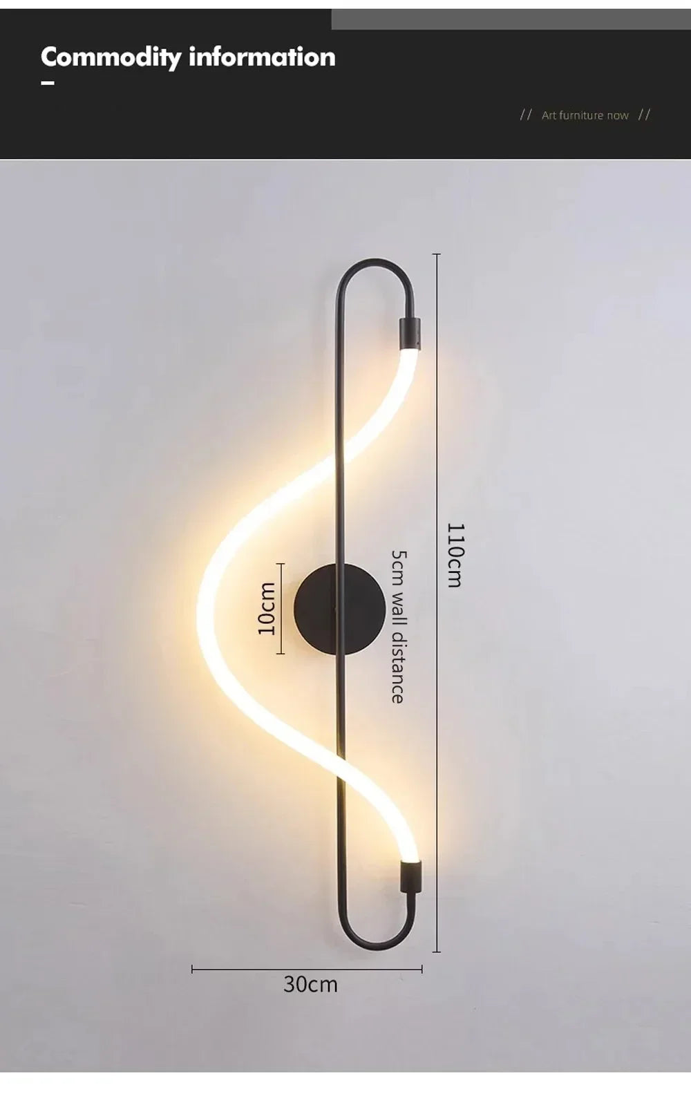 Modern LED Wall Lamp – Gold Aluminum Sconce