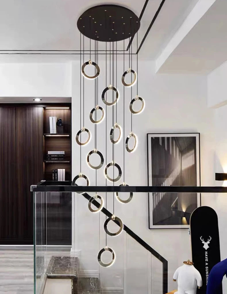 Octo - Modern LED Pendant Light Chandelier for Living Room and Staircase