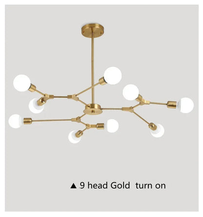 Sputnik Chandelier - Modern Art Deco Molecular Ceiling