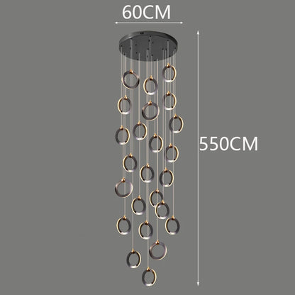 Octo - Modern LED Pendant Light Chandelier for Living Room and Staircase