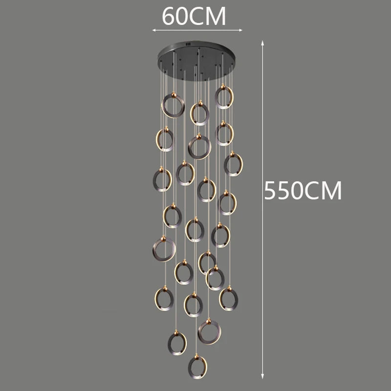 Octo - Modern LED Pendant Light Chandelier for Living Room and Staircase