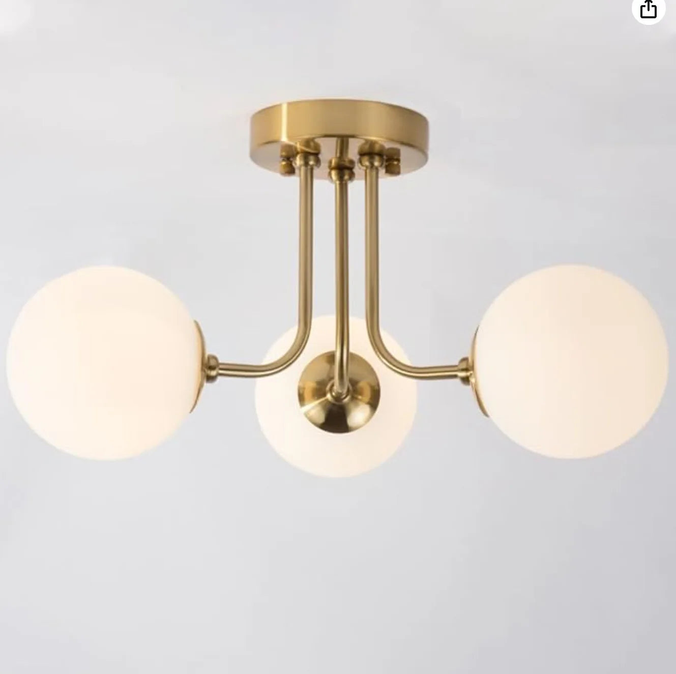 Nordic Glass Ball Ceiling Light - Modern Wrought Iron Flush Mount for Bedroom & Hallway