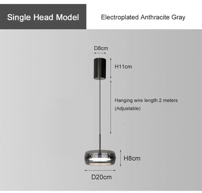 Glas-Pendelleuchte – Moderner LED-Kronleuchter für Wohn- und Essbereich