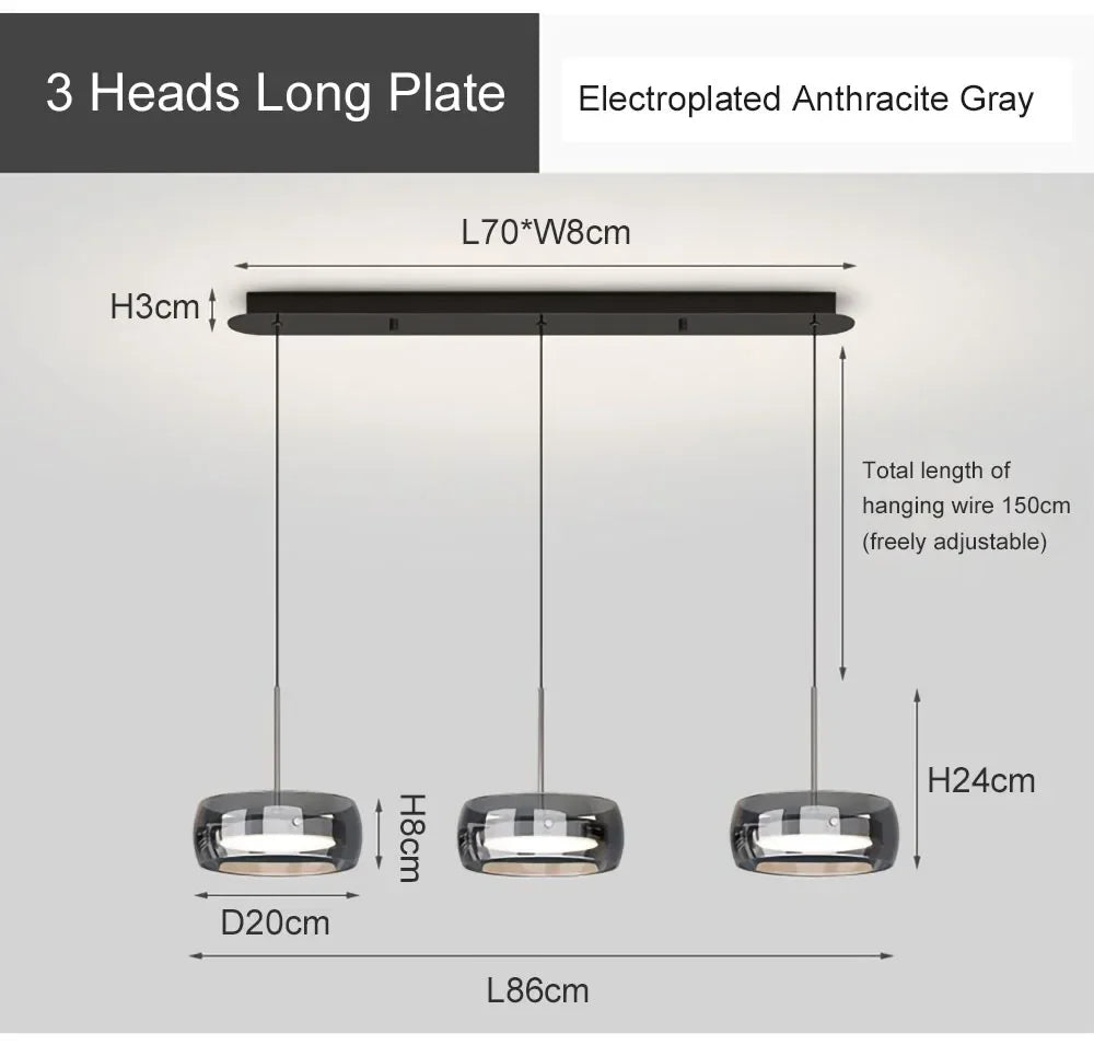 Glas-Pendelleuchte – Moderner LED-Kronleuchter für Wohn- und Essbereich