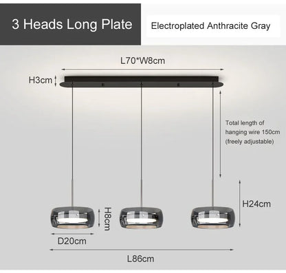 Glas-Pendelleuchte – Moderner LED-Kronleuchter für Wohn- und Essbereich