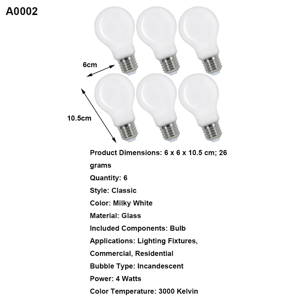 E27 LED Edison Glühbirne 4W Vintage Retro Filamentlampe ST64 Amber Glas Warmweiß 3000K 430LM Energiesparend Antik Schraubsockel Dekorative Glühbirne