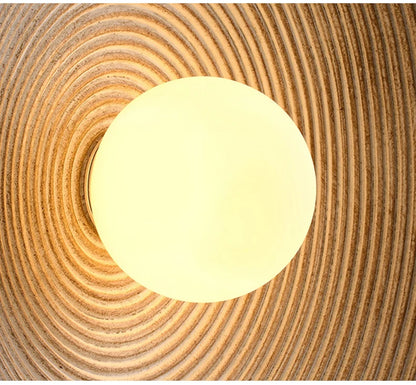 Luna Round Wall Sconce - Wabi-Sabi Resin Lamp