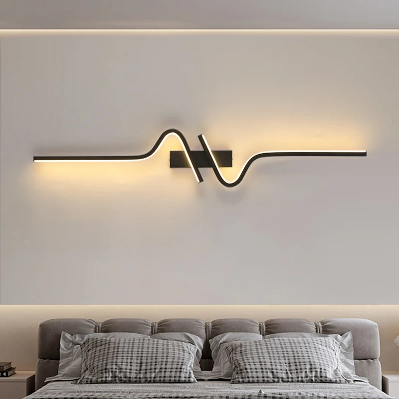 Modern LED Wall Lamp – Minimalist Strip Sconce For Bedside