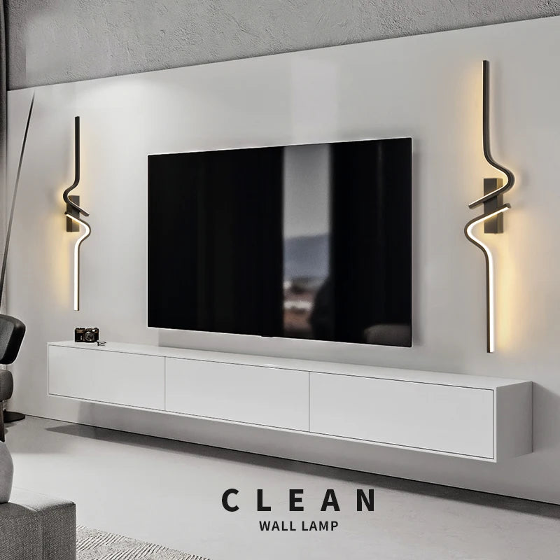Modern LED Wall Lamp – Minimalist Strip Sconce For Bedside