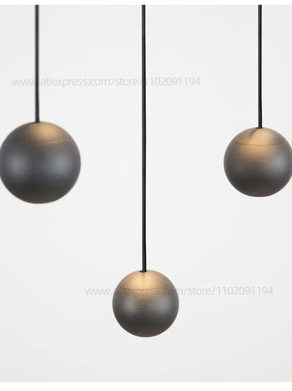 Moderner runder LED-Pendelleuchter – Treppenhausleuchte mit mehreren Leuchten