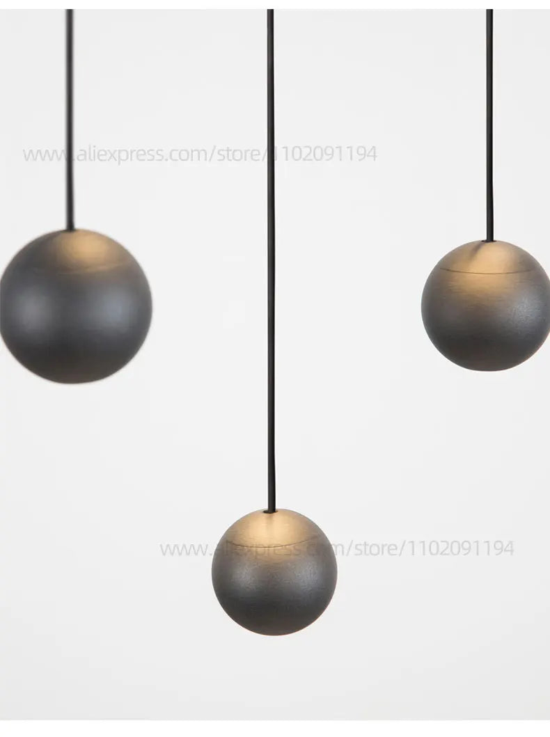 Moderner runder LED-Pendelleuchter – Treppenhausleuchte mit mehreren Leuchten