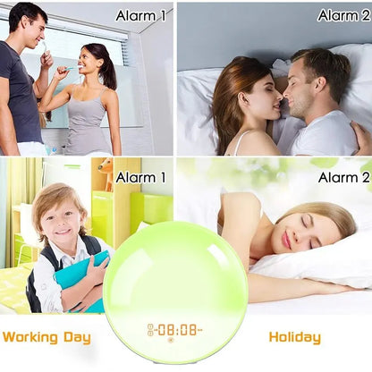 Sunrise Alarm Clock with Wake-Up Light - Digital Clock with FM Radio and Night Light