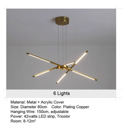 LED Tube Hanglamp - 12 Lichts - Zwart