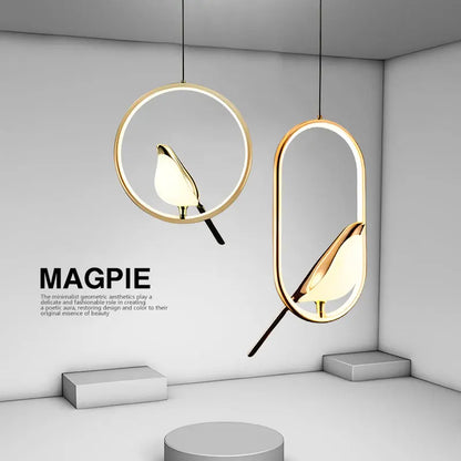 LED-Pendelleuchte „Elstervogel“ – Modernes nordisches Design