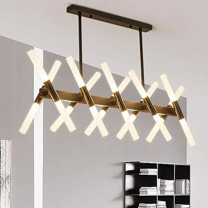 Moderne Nordic Design LED Hanglamp - G4 Kroonluchter Zwart/Goud