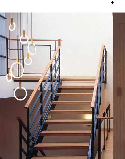 Wooden Ceiling Chandelier - Modern Pendant Light for Living Room, Bedroom & Dining Room