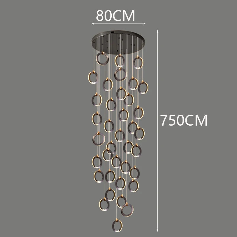 Octo - Modern LED Pendant Light Chandelier for Living Room and Staircase