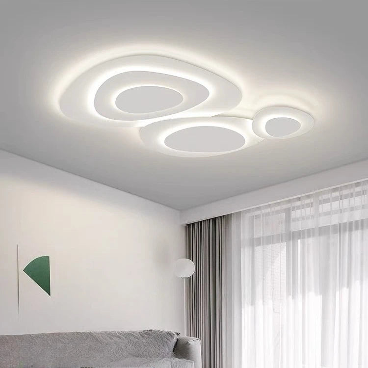 Modern White LED Ceiling Light - Minimalist Flush Mount Lamp