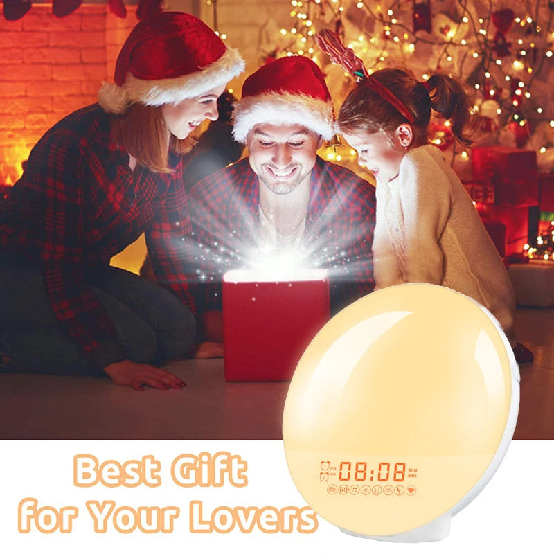 Sunrise Alarm Clock with Wake-Up Light - Digital Clock with FM Radio and Night Light