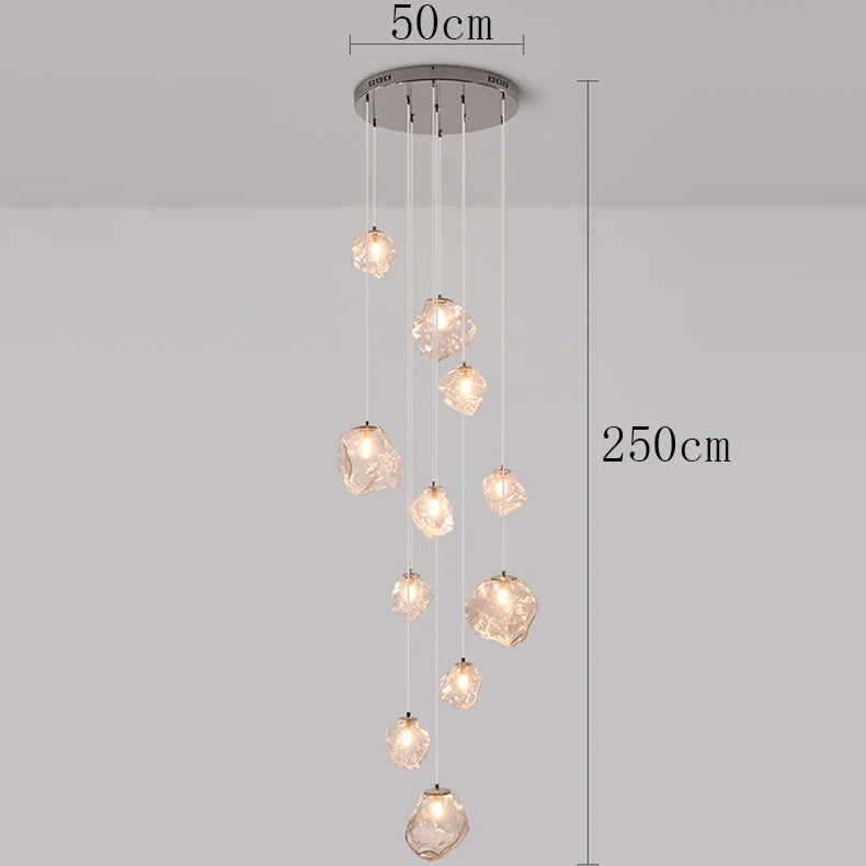 Modern Ring LED Pendant Light - 11 Rings Dimmable with Remote Control