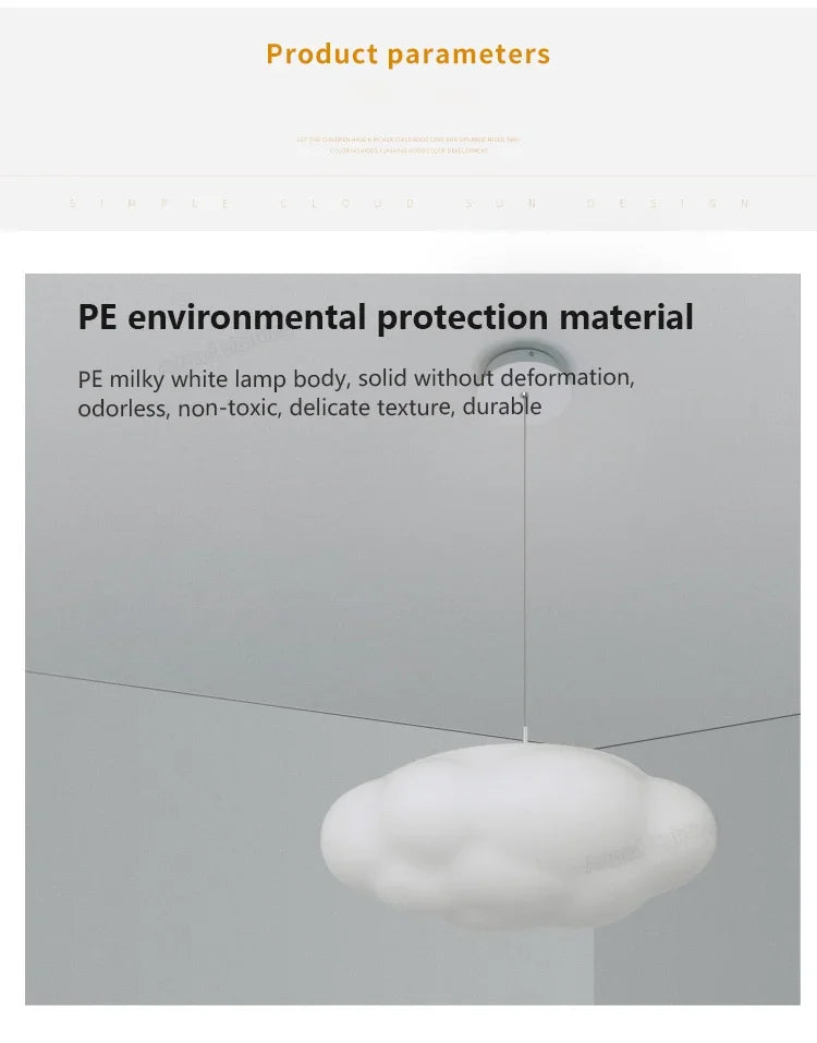 LED Cloud Ceiling Pendant Lamp - Modern Design