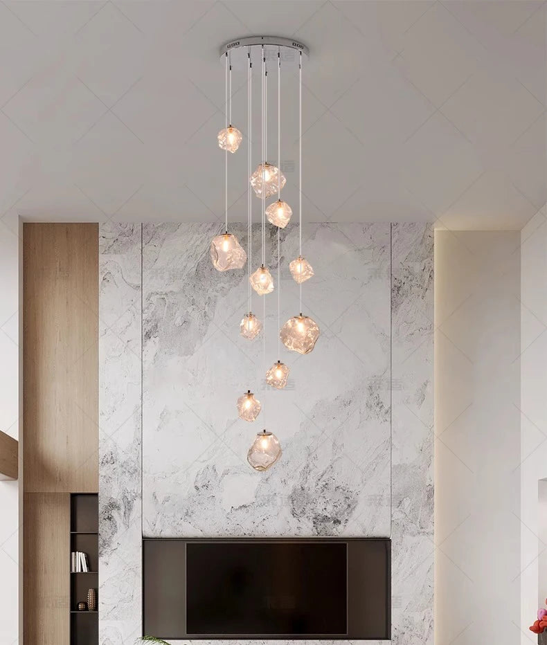 Modern Ring LED Pendant Light - 11 Rings Dimmable with Remote Control