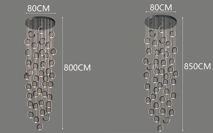 Octo - Modern LED Pendant Light Chandelier for Living Room and Staircase