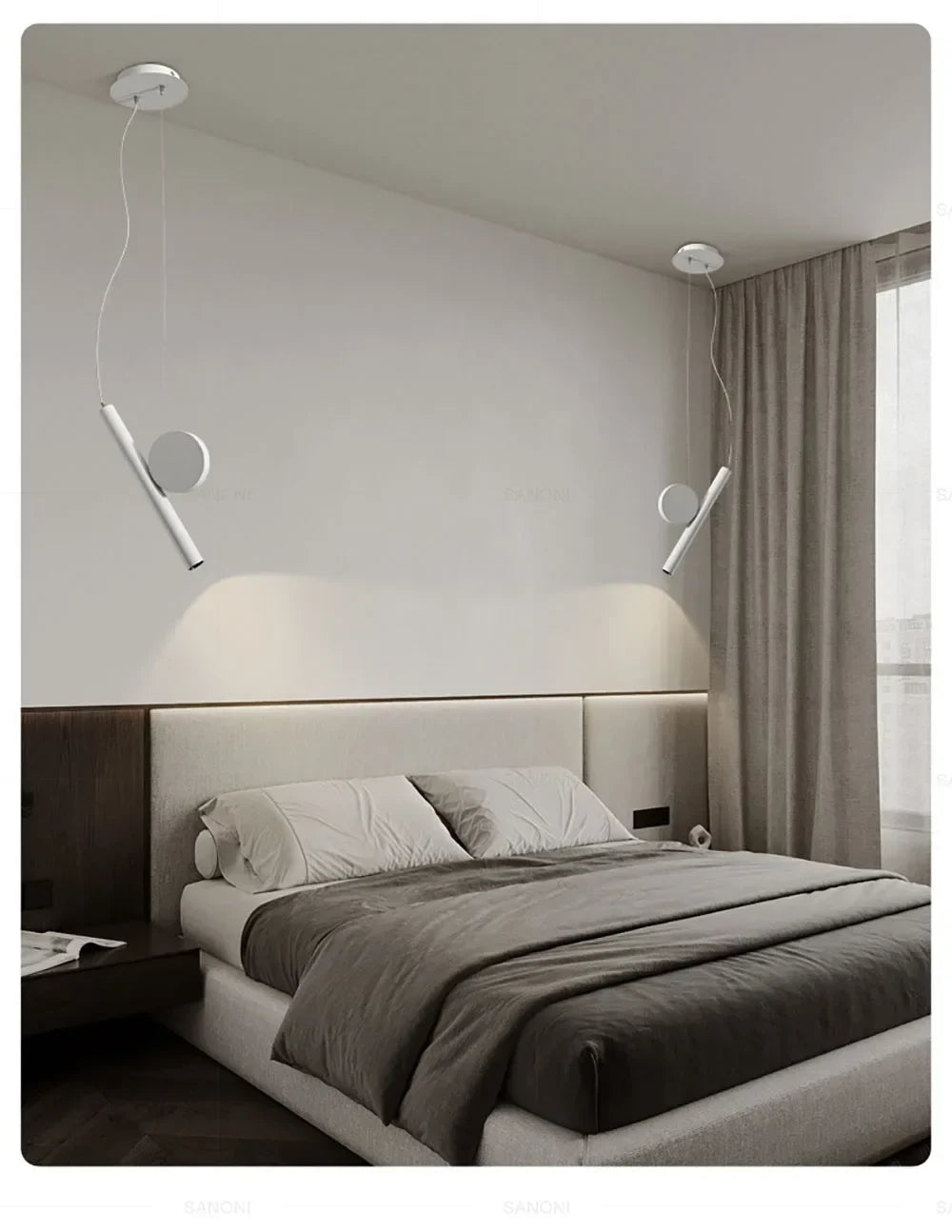 Moderne led-hanglamp met verstelbaar snoer – zwart aluminium