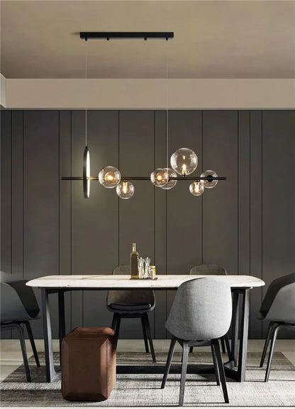 NOSTAGA Glas-Rundpendelleuchte – LED-Kronleuchter