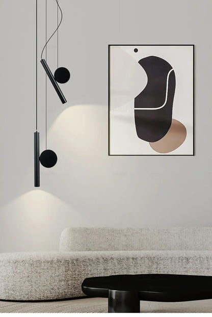Moderne led-hanglamp met verstelbaar snoer – zwart aluminium